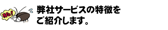弊社サービスの特徴をご紹介します。